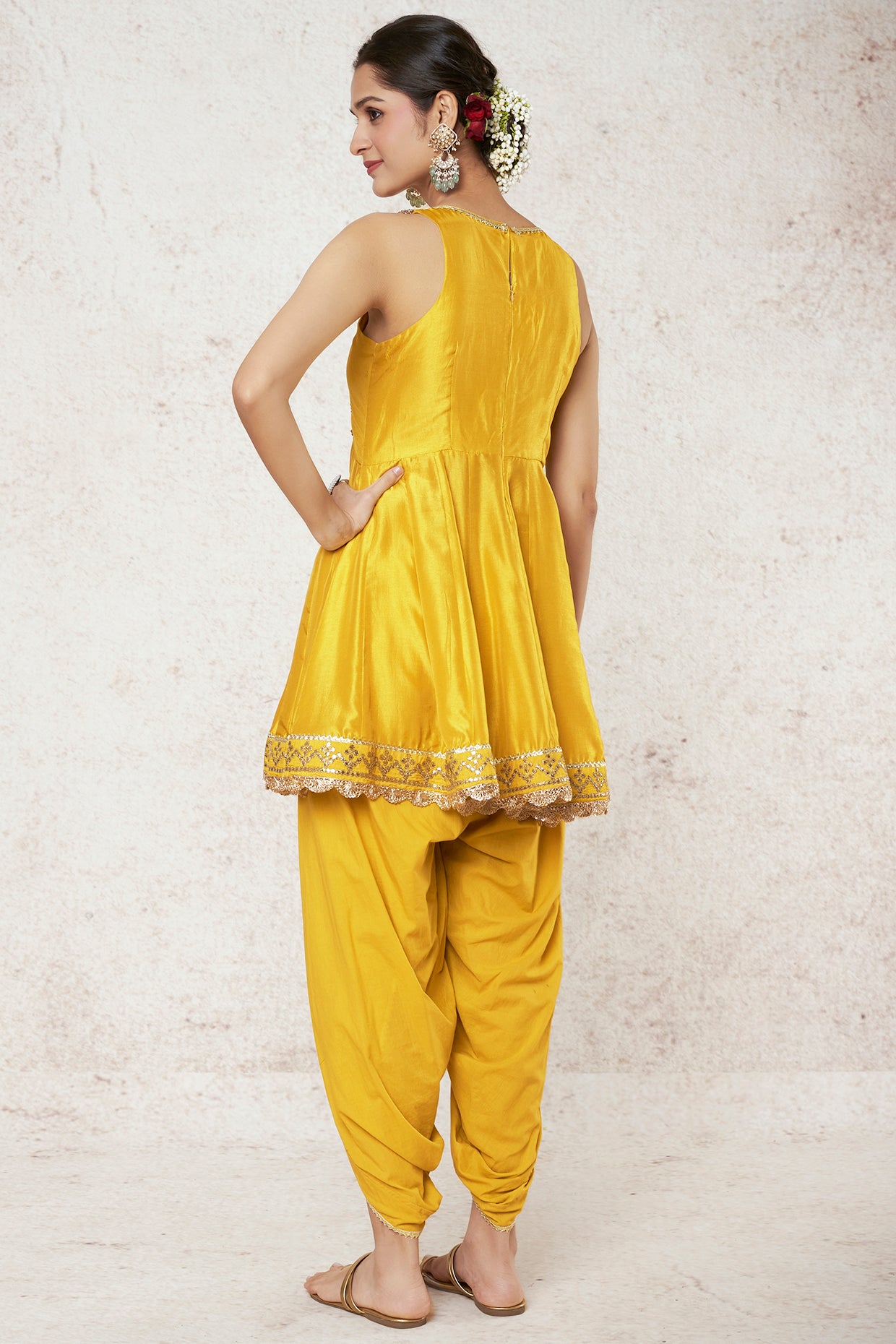 MUSTARD DHOTI SET