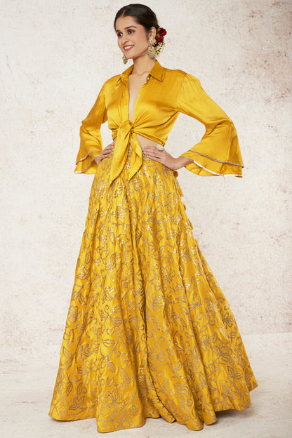 MUSTARD LEHENGA SET