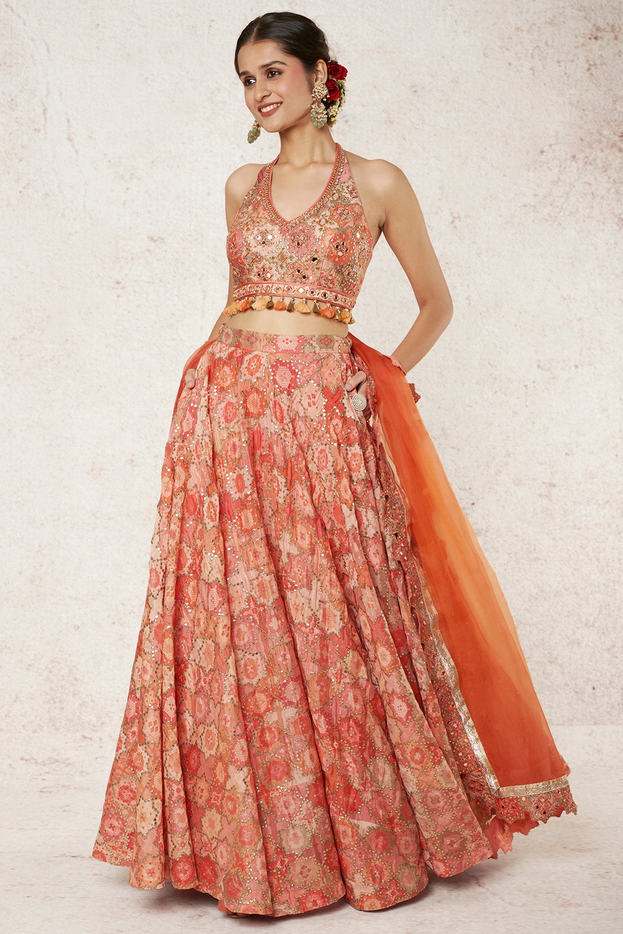 ORANGE LEHENGA SET