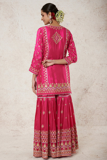 RED SHARARA SET