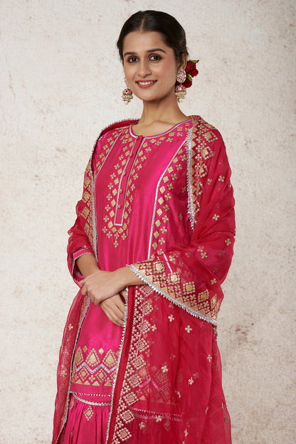 RED SHARARA SET