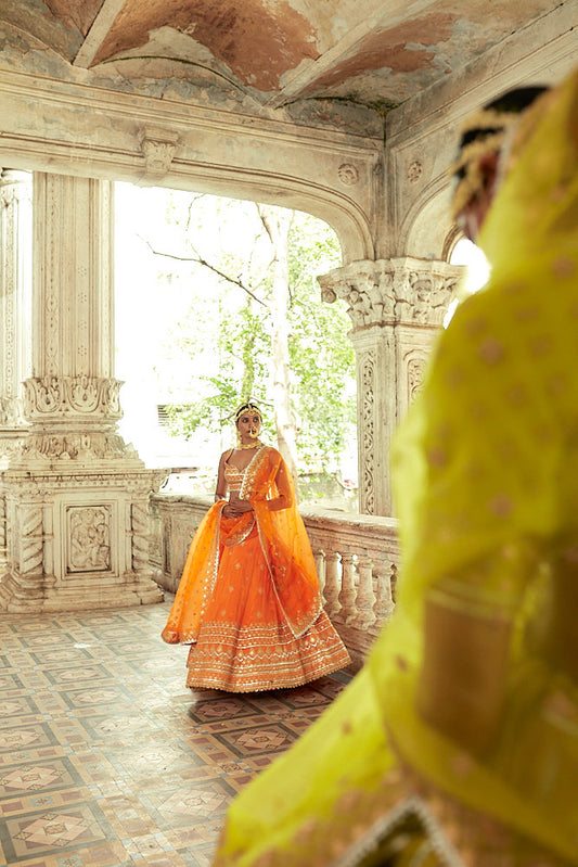 ORANGE LEHENGA SET