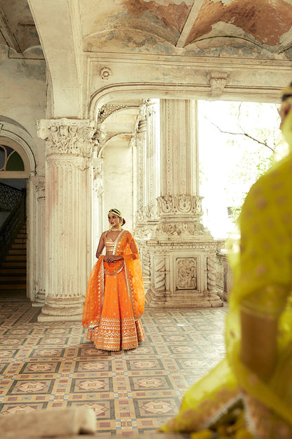 ORANGE LEHENGA SET