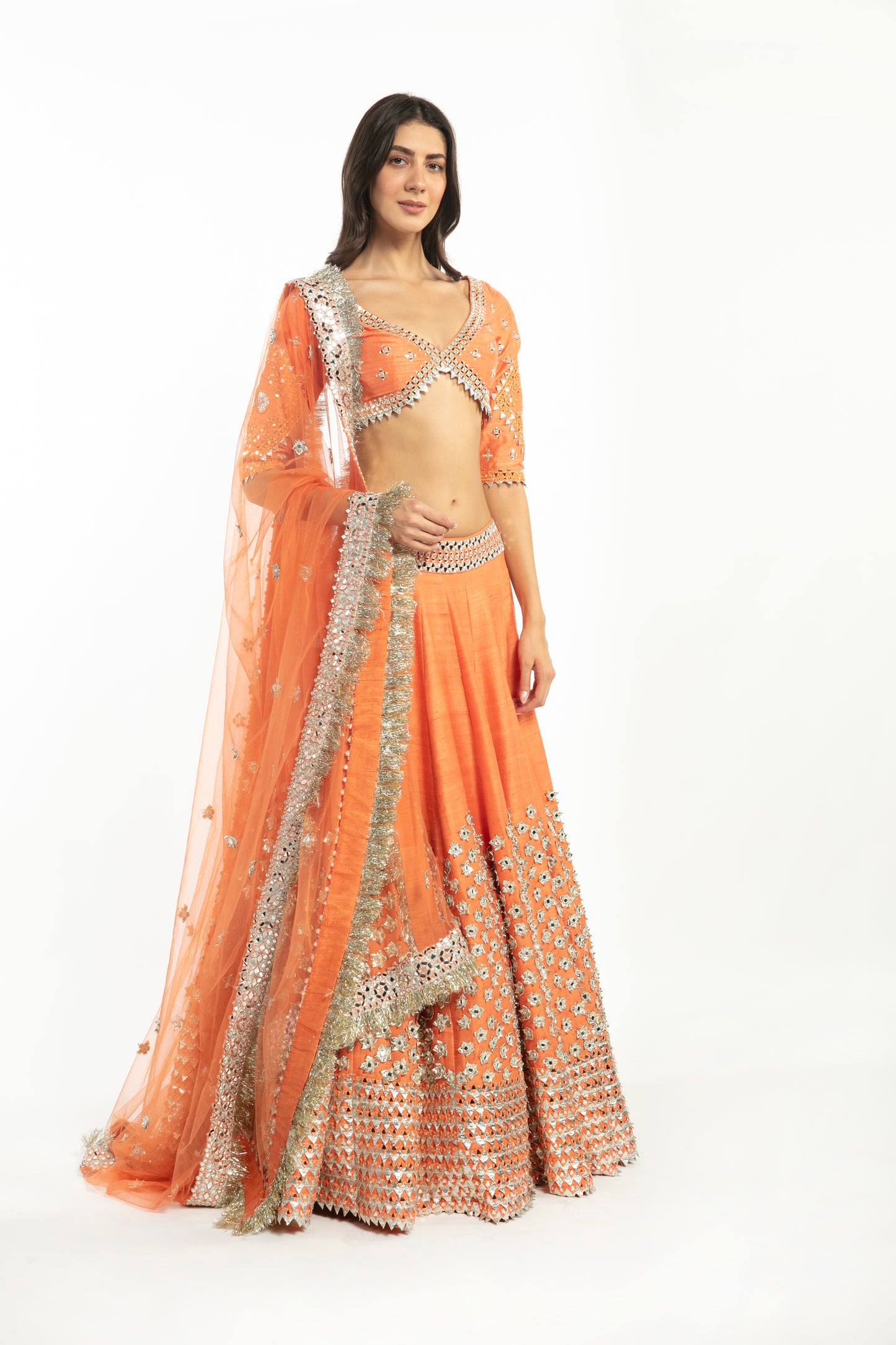 KESAR EMBELLISHED LEHENGA SET