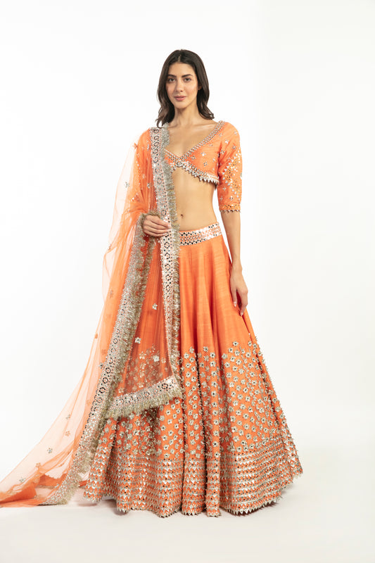 KESAR EMBELLISHED LEHENGA SET