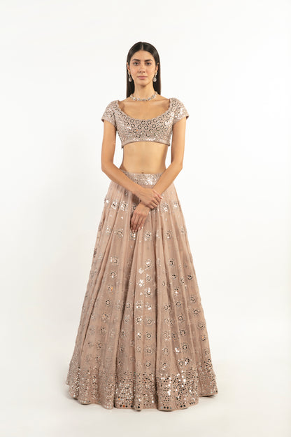 LILAC EMBELLISHED LEHENGA SET