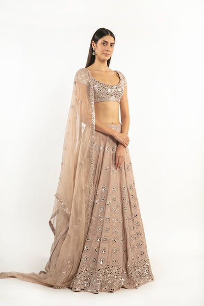 LILAC EMBELLISHED LEHENGA SET