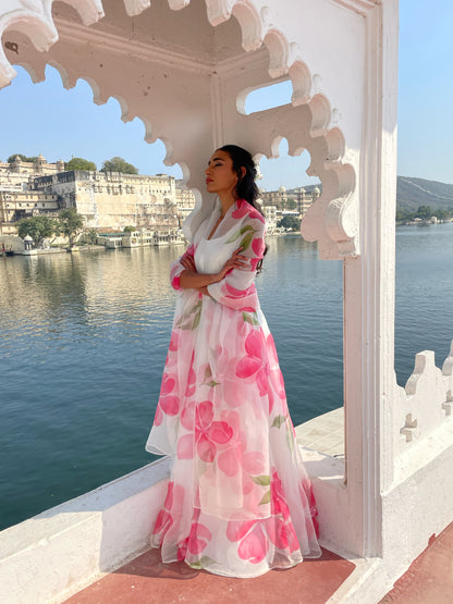 FLORA SEQUINS LEHENGA SET IN PINK