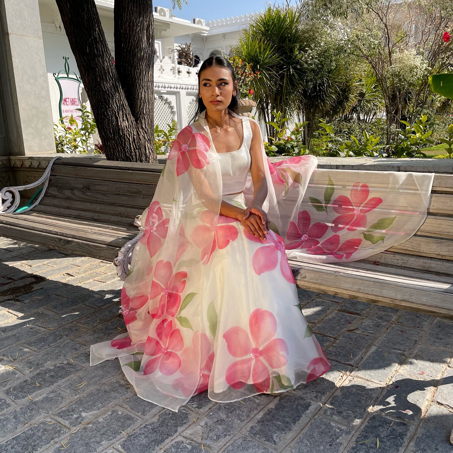 FLORA SEQUINS LEHENGA SET IN PINK