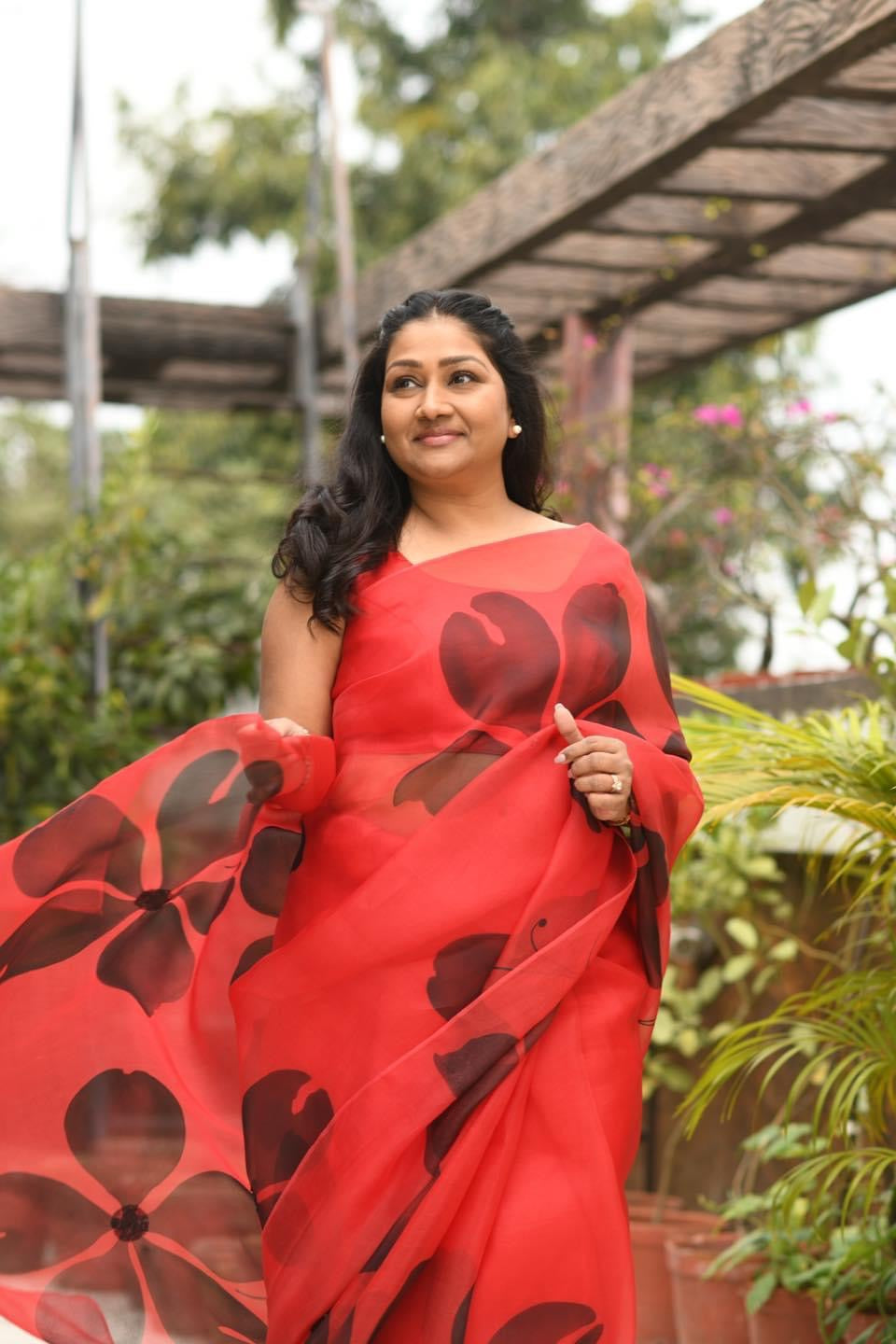 STELLA IN RED SAREE