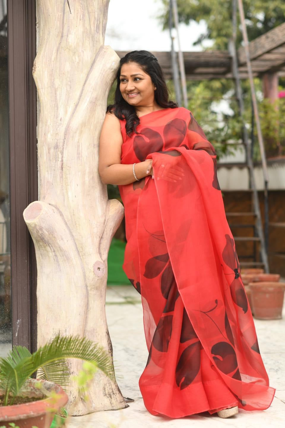 STELLA IN RED SAREE