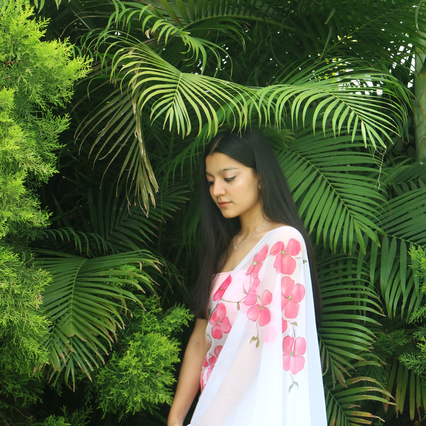 DOGWOOD CHIFFON SAREE IN PINK