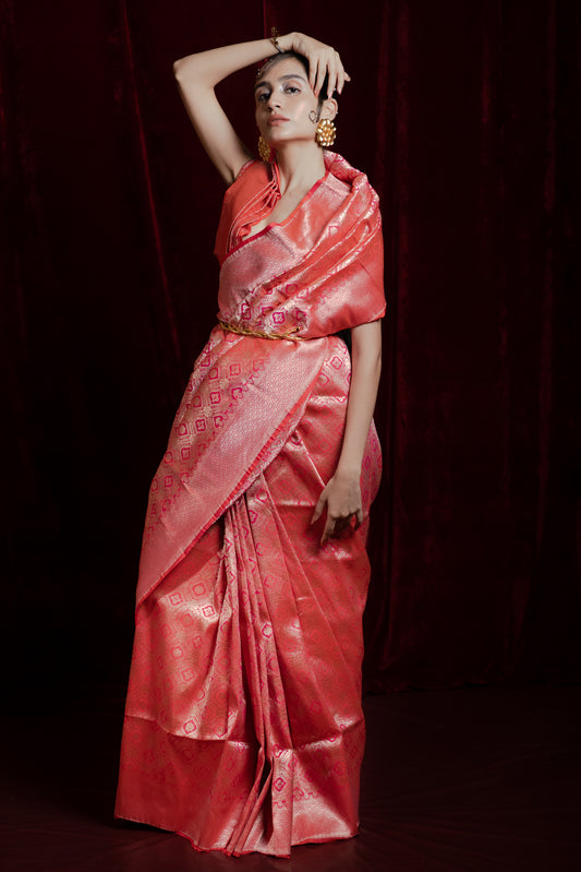 HANDWOVEN BROCADE SILK SAREE