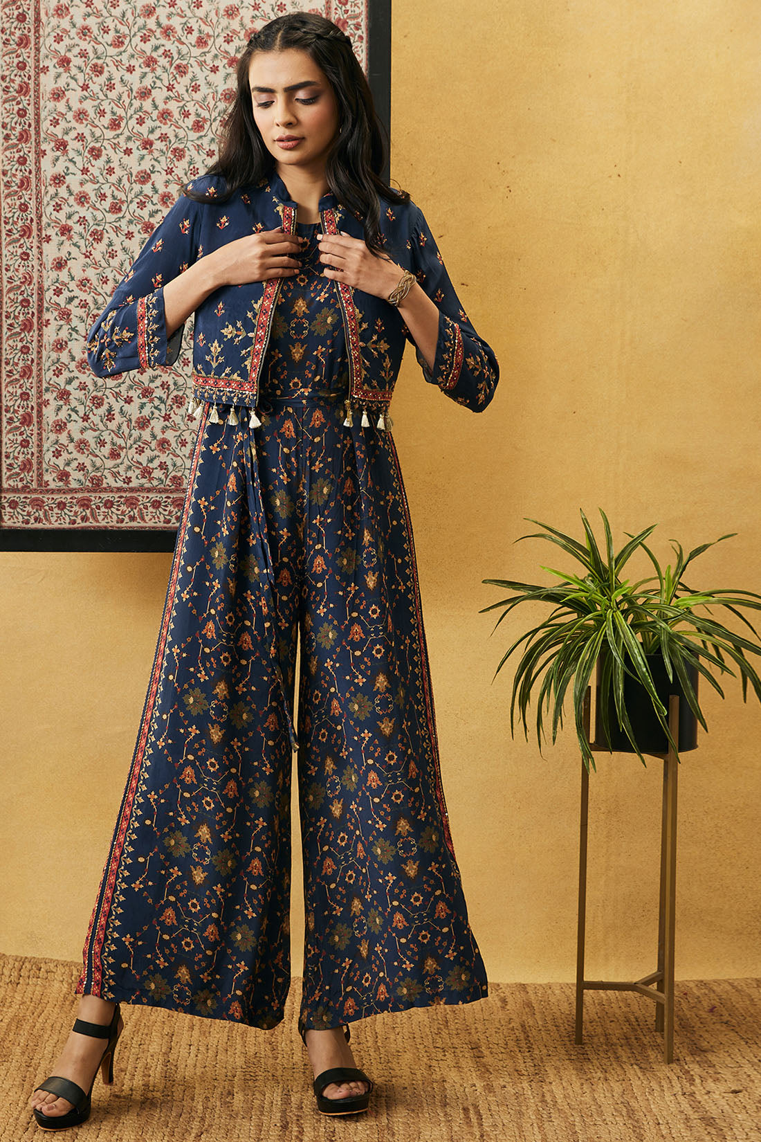 ZAHRA PRINTED JUMPSUIT WITH JACKET