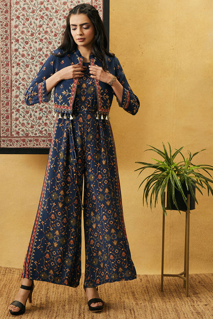 ZAHRA PRINTED JUMPSUIT WITH JACKET