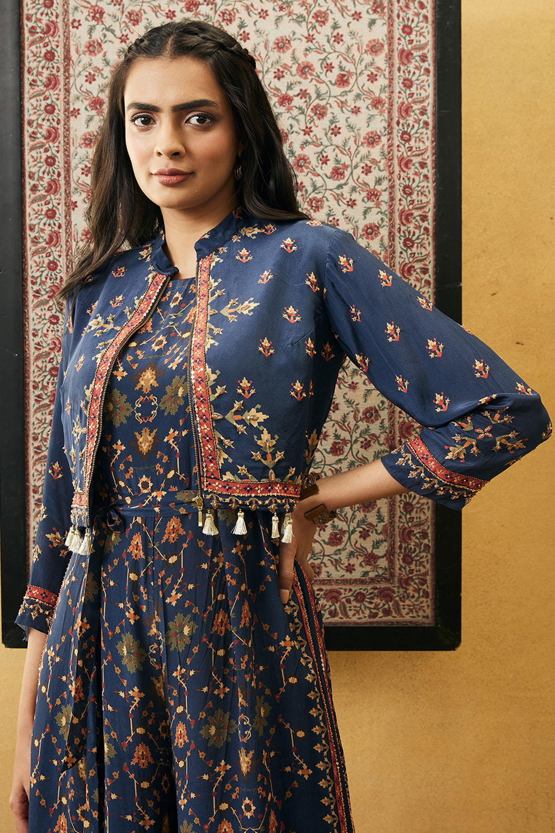 ZAHRA PRINTED JUMPSUIT WITH JACKET