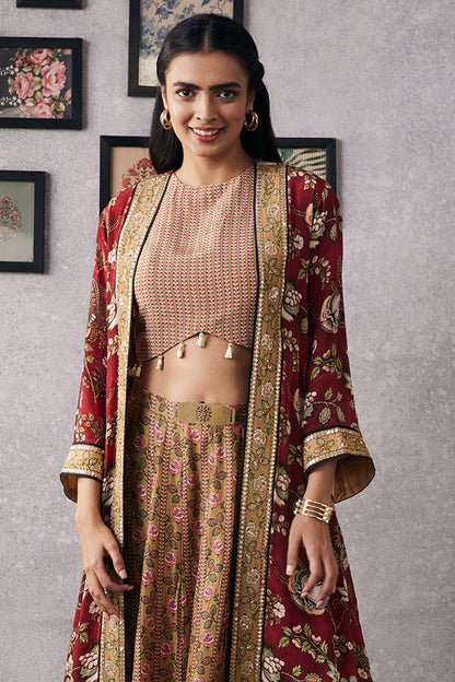 MEHR EMBROIDERED LEHENGA SET WITH JACKET