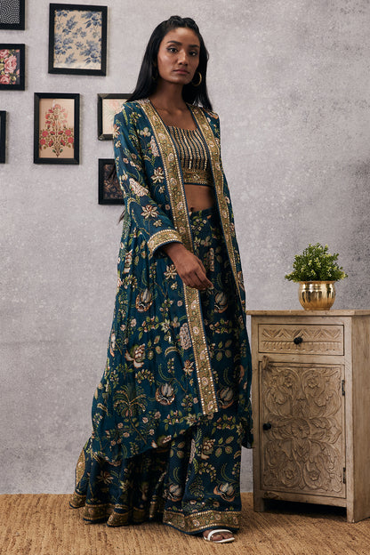 MEHR EMBROIDERED LEHENGA SET WITH JACKET