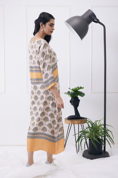 ELA PRINTED BOXY DRESS