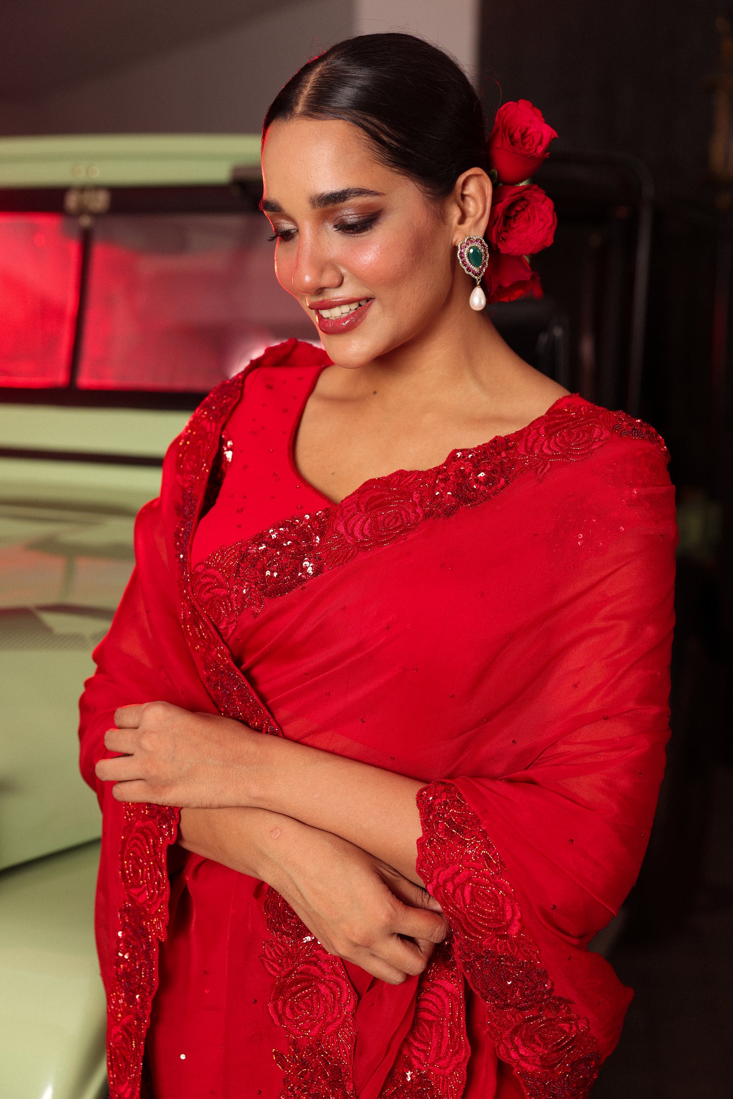 RED SAREE