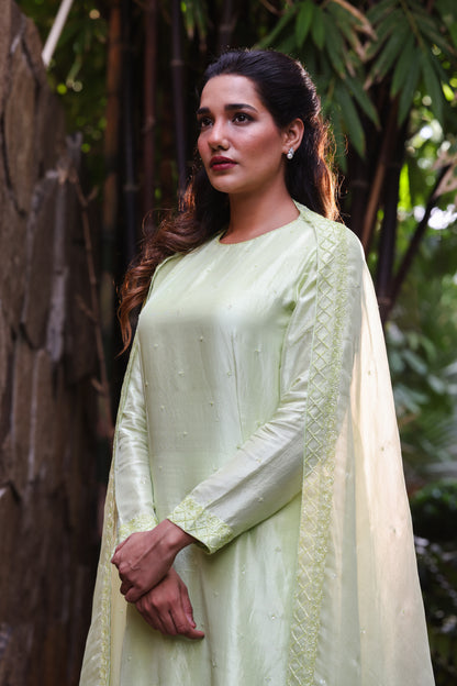 RAW SILK KURTA SET