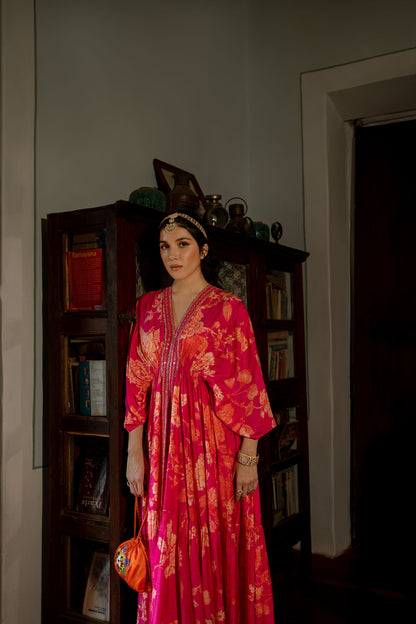 FLOURISHING FLORAL JAAL KAFTAN SET
