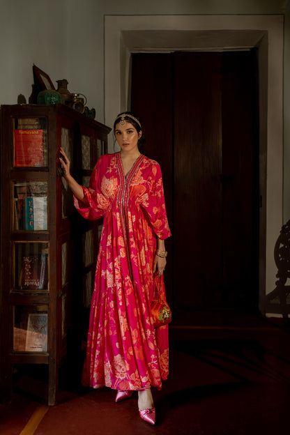 FLOURISHING FLORAL JAAL KAFTAN SET