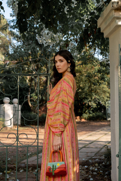 VINTAGE STRIPE KAFTAN SET