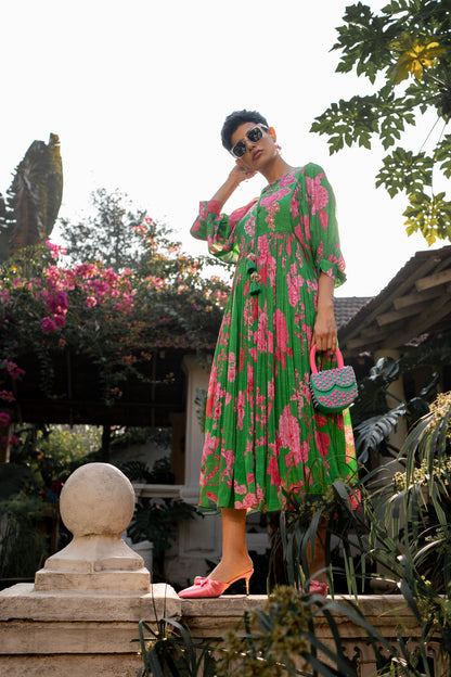 SPRING BLOOMING FLORAL MAXI DRESS