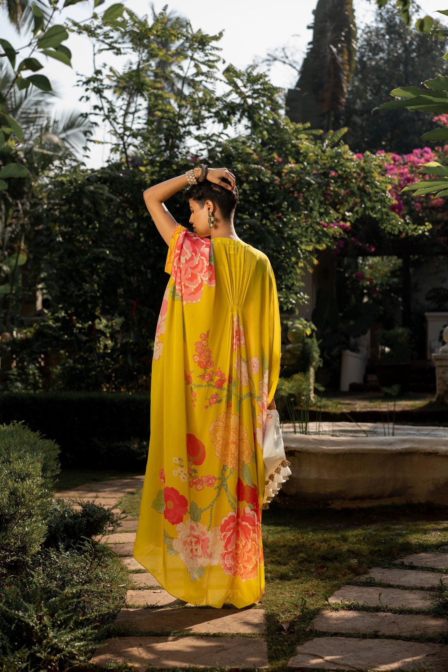 REFRESHING FLORAL KAFTAN SET