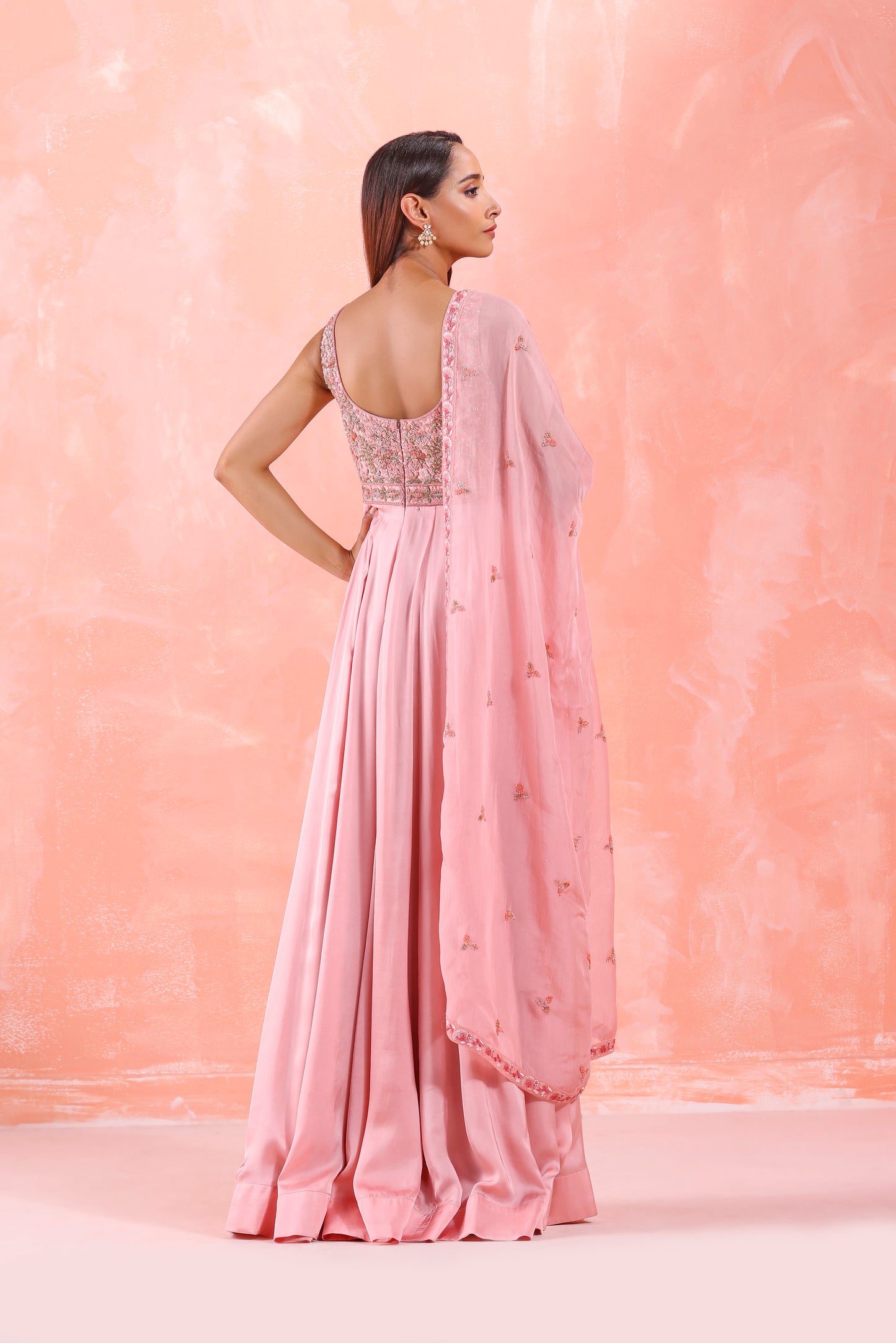 PASTEL PINK EMBROIDERED GOWN